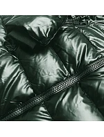 Tmavě zelená dámská vypasovaná zimní bunda model 21246886 - LHD Tmavě zelená dámská vypasovaná zimní bunda model 21246886 - LHD