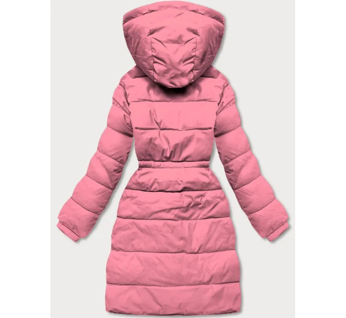 Růžová péřová dámská zimní bunda (CAN-865) Růžová péřová dámská zimní bunda (CAN-865)