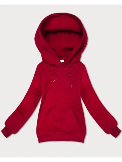 Červená volná klokaní mikina s kapucí model 21395711 - S'WEST