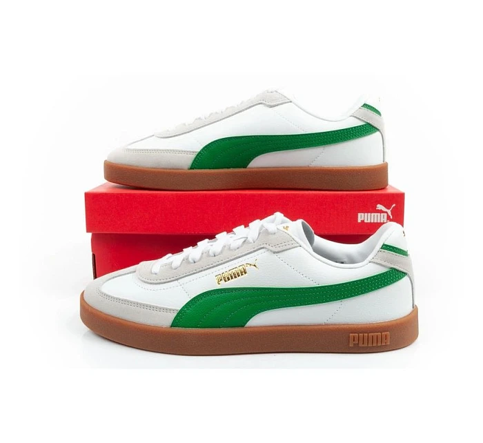 Puma pánské sportovní boty Club II Era tenisky kožené bílé šedozelené