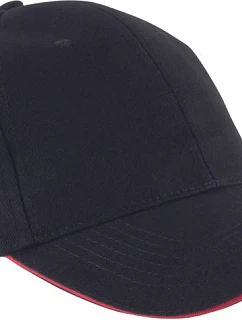 K-up KP 011 6 Panelová sandwich kšiltovka "Orlando" 20.0011 black/red