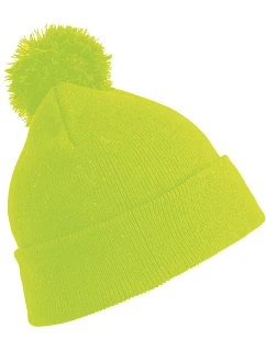 RC Pletená čepice s bambulí 28. fluorescent yellow model 22424547 - Result Headwear