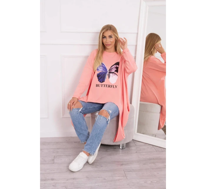 Meruňková halenka s potiskem