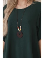 Sada halenky + kalhot s přívěskem tmavě zelená