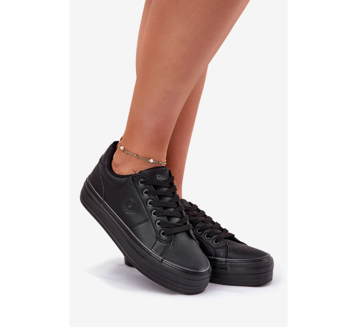 Kožené Tenisky Dámské Na Platformě Big Star Černé model 21693041 - Big Star Shoes Kožené Tenisky Dámské Na Platformě Big Star Černé model 21693041 - Big Star Shoes