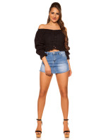 Trendy Off Shoulder Longsleeve with Lacing