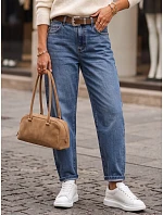Dámské džíny s balónovým střihem a páskem, modré, FashionStreet UY3128 Dámské džíny s balónovým střihem a páskem, modré, FashionStreet UY3128