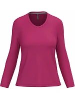 Kariban K 382 Dámské tričko do V s dl. rukávem 20.K382 fuchsia Kariban K 382 Dámské tričko do V s dl. rukávem 20.K382 fuchsia