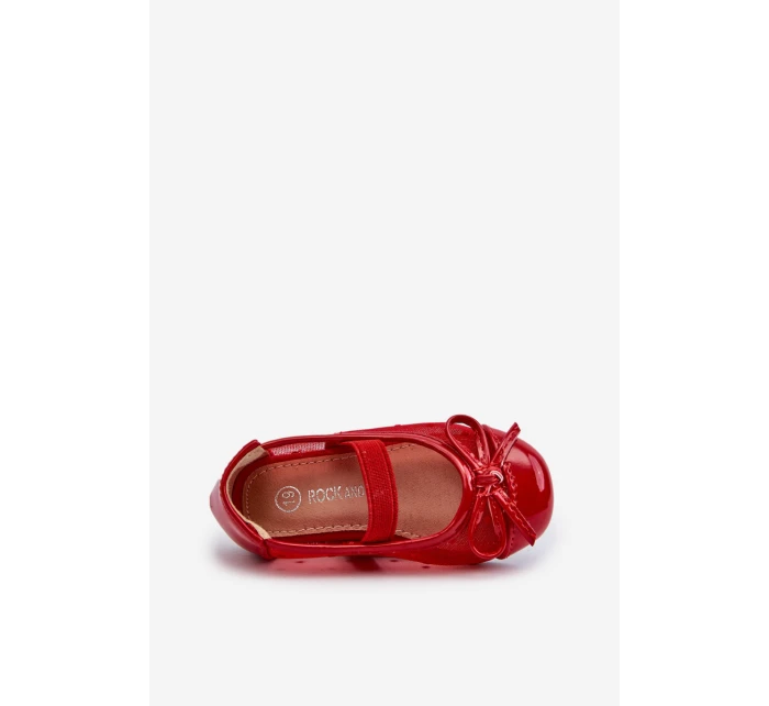 Dětské balerínky s mašlí červené model 21663173 - Boto