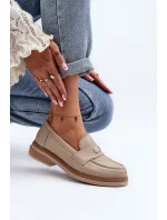 Dámské kožené mokasíny Zazoo, béžová Dámské kožené mokasíny Zazoo, béžová