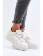 Dámské Tenisky na platformě Eco Leather White Vhisper Dámské Tenisky na platformě Eco Leather White Vhisper