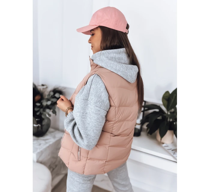 Dámská prošívaná vesta růžová Dstreet model 21967405 - FashionStreet