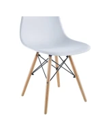 SKANDINÁVSKÁ ŽIDLE MATRACE BÍLÁ SADA 2 KS