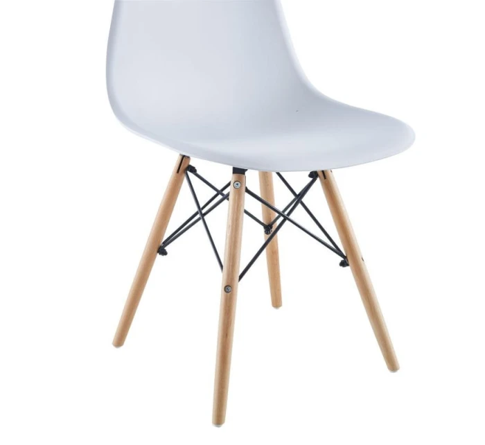 SKANDINÁVSKÁ ŽIDLE MATRACE BÍLÁ SADA 2 KS