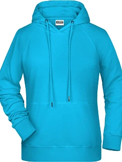 Dámská raglánová mikina s kapucí 02. turquoise model 22430590 - Daiber