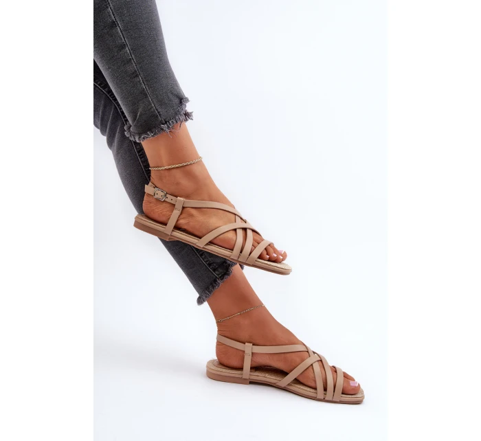 Ploché dámské sandály Big Star model 21653709 Beige - Big Star Shoes