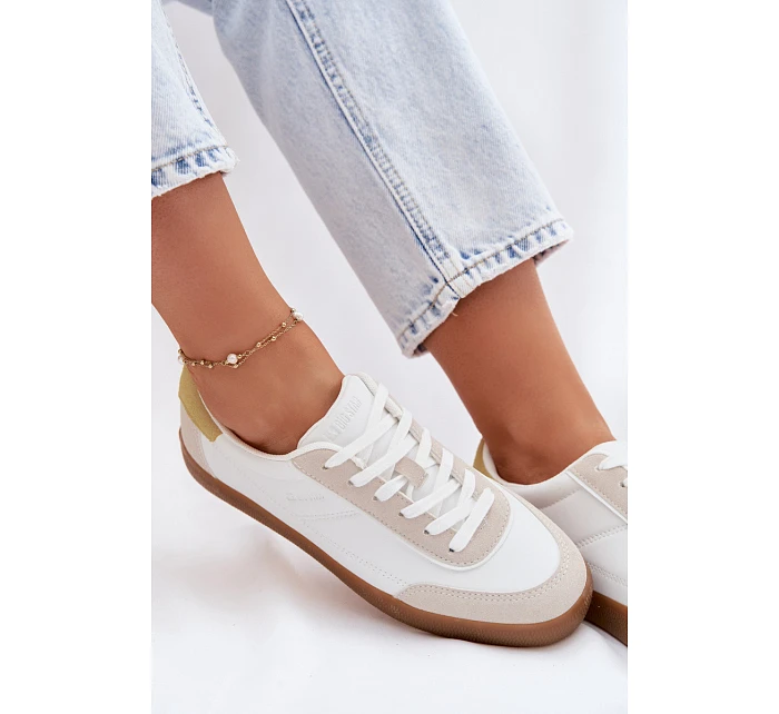 Dámské tenisky z eko kůže Big Star model 22069390 bílé - Big Star Shoes Dámské tenisky z eko kůže Big Star model 22069390 bílé - Big Star Shoes