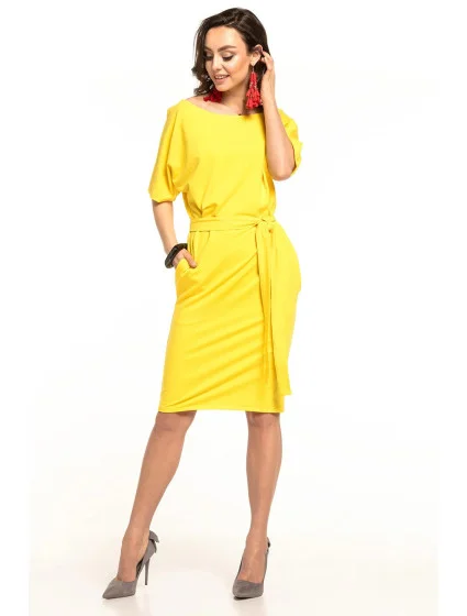 Dámské šaty model 19344950 Žlutá - Tessita