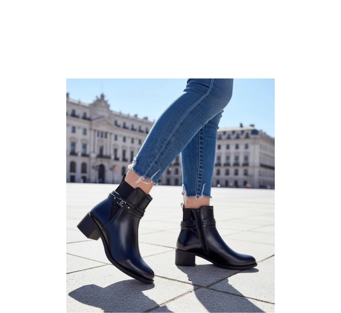 Boty na podpatku model 222370 Solea Boty na podpatku model 222370 Solea