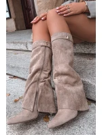 Kozačky na podpatku  model 222535 Step in style