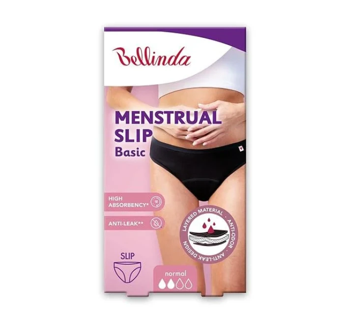 Mentruační kalhotky BASIC MENSTRUAL SLIP NORMAL - BELLINDA - černá