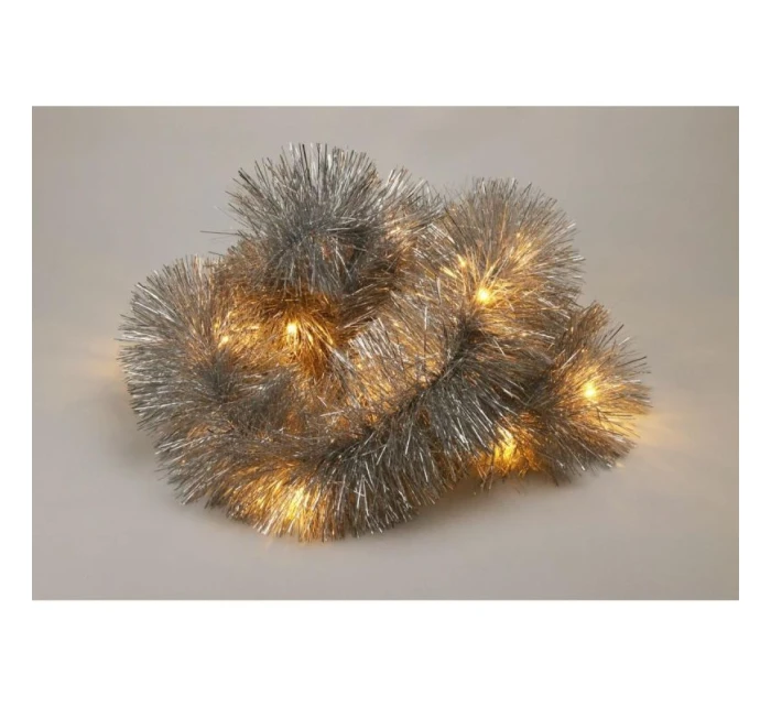 DEKORAČNÍ GIRLANDA 270CM 26LED STŘÍBRNÁ