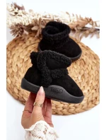 Dětské sněhule na suchý zip černé Unitia Dětské sněhule na suchý zip černé Unitia