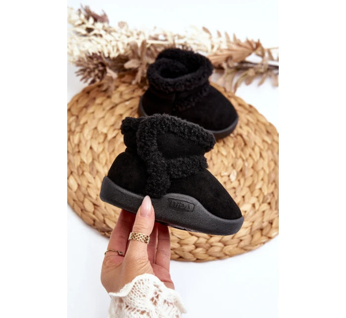 Dětské sněhule na suchý zip černé Unitia Dětské sněhule na suchý zip černé Unitia