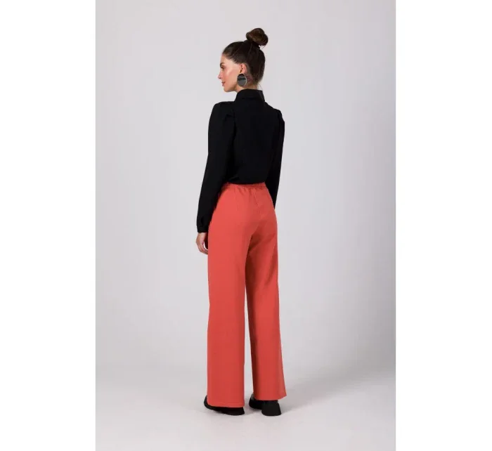 B275 Kalhoty s předním prošíváním - cihlově červená B275 Kalhoty s předním prošíváním - cihlově červená