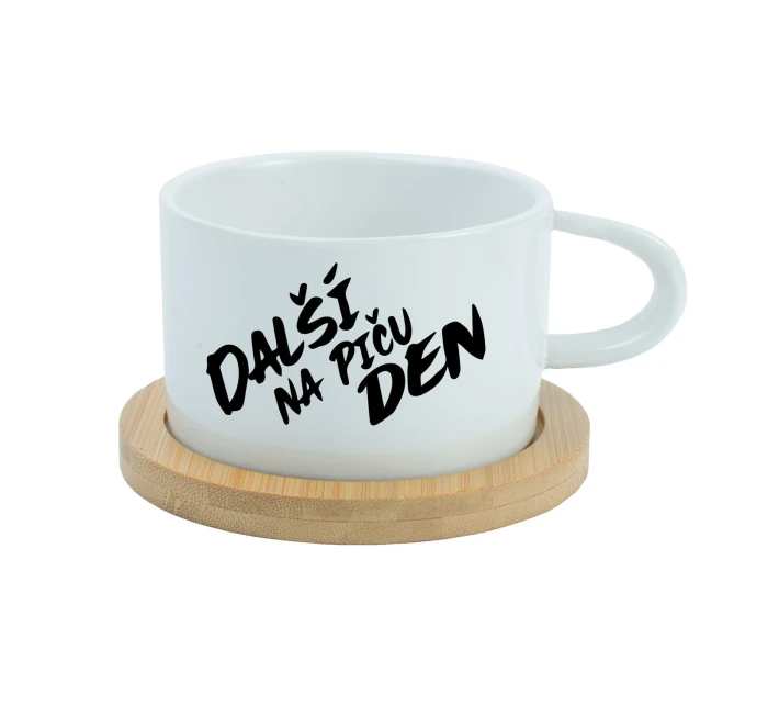 DALŠÍ NA PIČU DEN - bílý hrníček makronka 200 ml