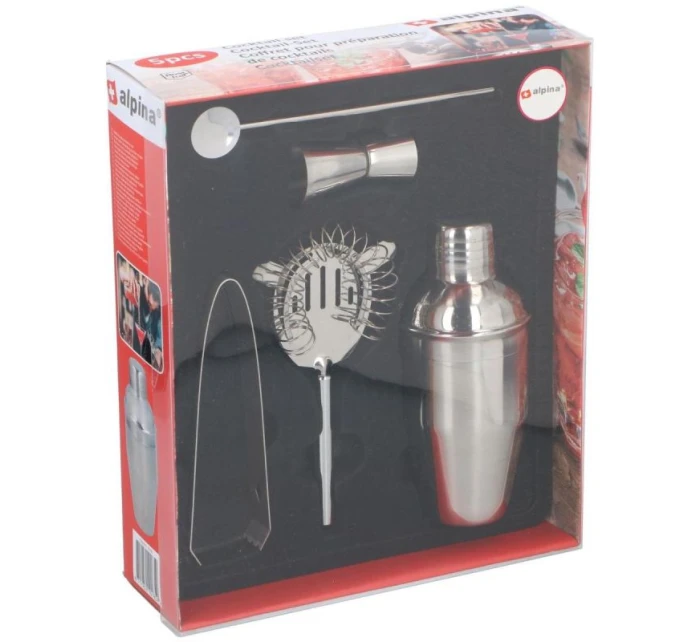 BARMANSKÁ SADA 5 KUSŮ ŠEJKRŮ NA NÁPOJE ALPINA