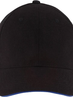 SOL'S Buffalo 6 panelová baseballová kšiltovka 25.8100 black/royal blue