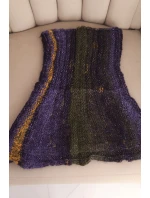 Komin dámský vlněný měkký šátek golf zimní KN21 khaki