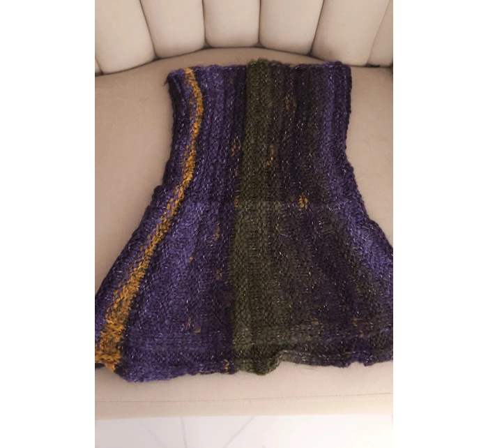 Komin dámský vlněný měkký šátek golf zimní KN21 khaki