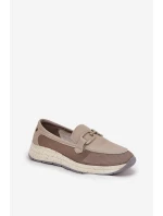 Dámské Kožené Mokasíny D&A model 21685986 Šedé - S.Barski Dámské Kožené Mokasíny D&A model 21685986 Šedé - S.Barski