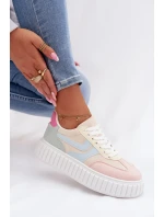 Dámské tenisky na platformě z eko semiše vícebarevné model 21997817 - Boto