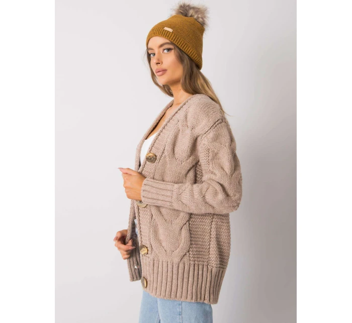 Dámská čepice 69 tmavě žlutá