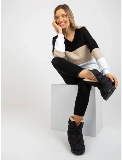 Mikina RV BL 8377.89 černá a béžová Mikina RV BL 8377.89 černá a béžová