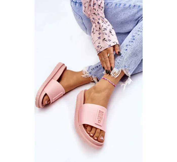 Dámské pantofle Big Star - světle růžové Dámské pantofle Big Star - světle růžové