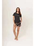 Dámské pyžamo model 19001980 černá vzor - Karol Dámské pyžamo model 19001980 černá vzor - Karol