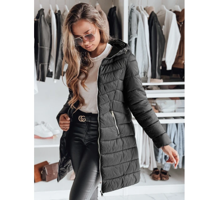 Dámská prošívaná bunda CLOUDY black FashionStreet TY3980 Dámská prošívaná bunda CLOUDY black FashionStreet TY3980