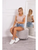 Halenka s volánky béžová