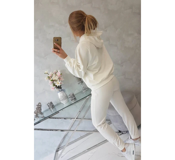 Tepláková souprava s kapucí ecru Tepláková souprava s kapucí ecru