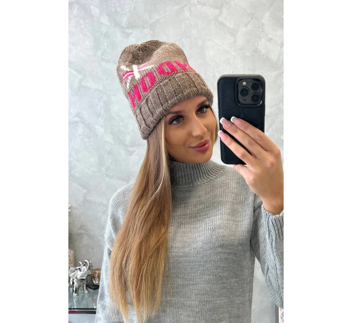 Dámská čepice London K385 mocca Dámská čepice London K385 mocca
