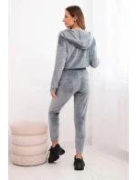 Dámská bavlněná 3-dílná souprava s mikinou, topem a tepláky růžový neon Dámská bavlněná 3-dílná souprava s mikinou, topem a tepláky růžový neon