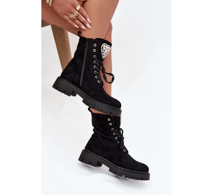 Dámské workery s krystaly Rosira – černé