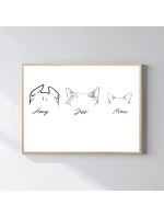 Personalizovaný plakát v rámu - 30x40 - zvířecí ouška Personalizovaný plakát v rámu - 30x40 - zvířecí ouška