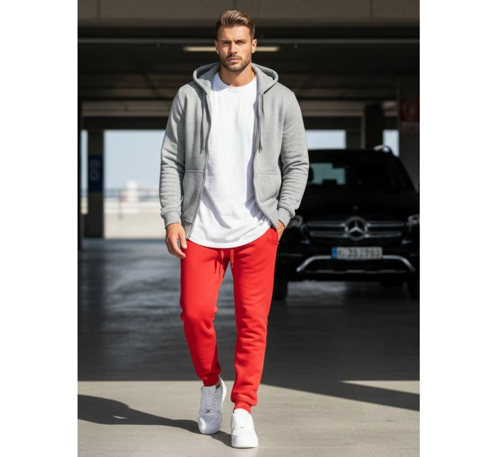 FashionStreet pánské červené tepláky UX2708 FashionStreet pánské červené tepláky UX2708