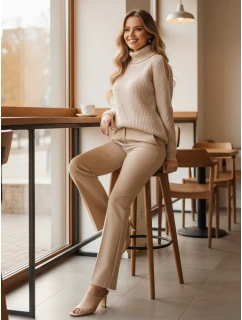 GOLFIVA dámský svetr béžový FashionStreet MY2407