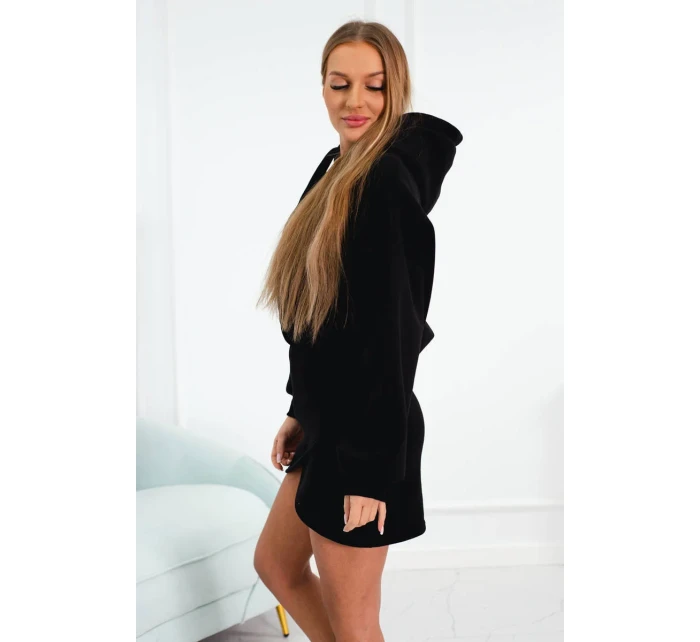 Zateplené šaty s obálkovým model 18752798 černé - K-Fashion